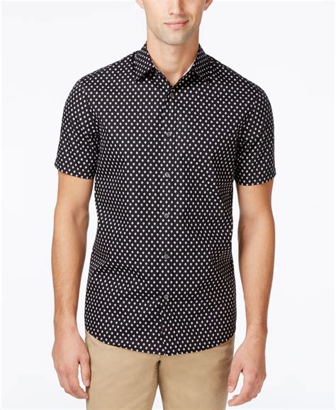 michael kors button down mens shirts|Michael Kors short sleeve shirt.